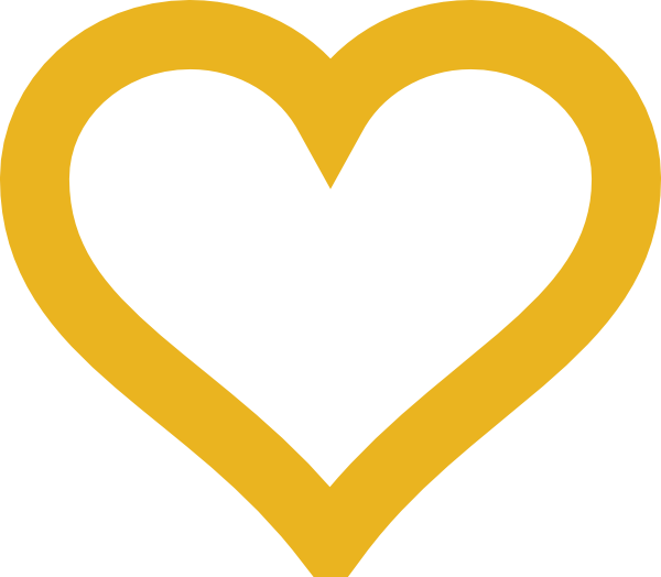 600x524 Gold Heart Clipart