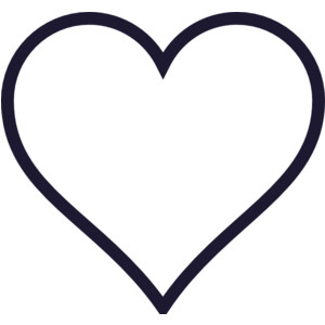 300x300 Outline Heart Clipart