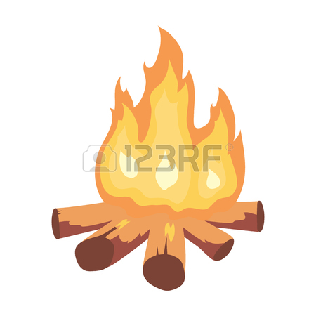 450x450 Campfire Of Stone Age Icon In Cartoon Style Isolated On White