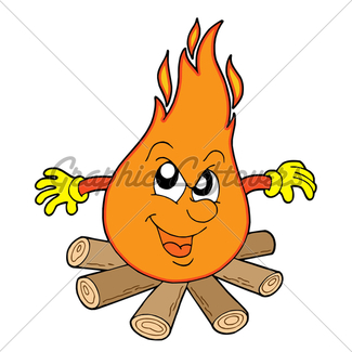 325x325 Cartoon Camp Fire Gl Stock Images