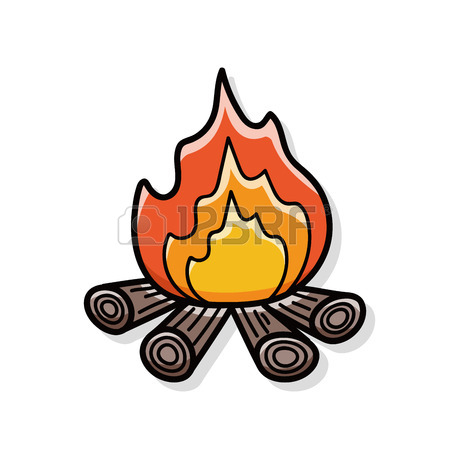 450x450 Camp Fire Doodle Royalty Free Cliparts, Vectors, And Stock