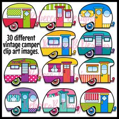 236x236 Vintage Camper Clip Art, Retro Camper Clipart Retro Campers