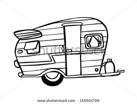 450x344 Rv Black And White Clipart