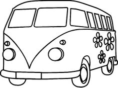 236x175 Vw Camper Van Cartoon Sketch