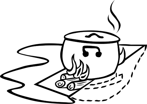 500x355 Food In Pot Baked On Campfire Vector Clip Art Public Domain Vectors