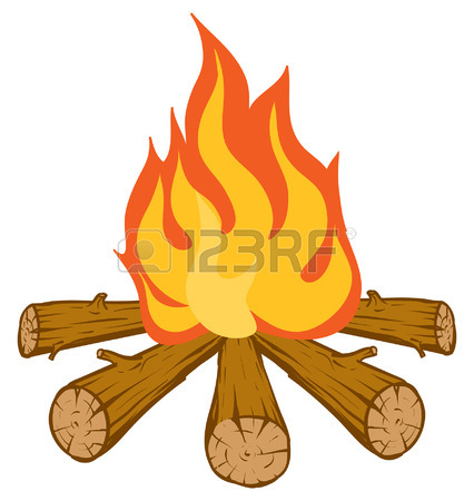 426x450 Isolated Campfire On A White Background Royalty Free Cliparts