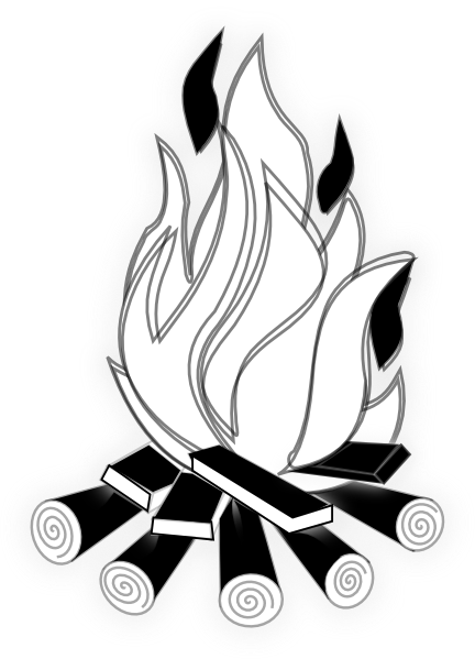 432x599 Black And White Fire Clipart Camp Fire Black And White Hi.png (432