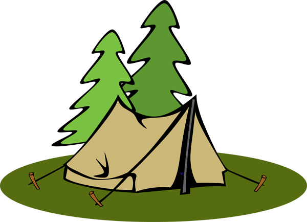 600x434 Campfire Tent Clip Art