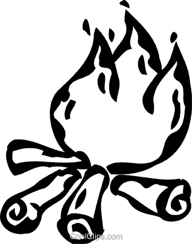 Campfire Clipart Black And White | Free download on ClipArtMag