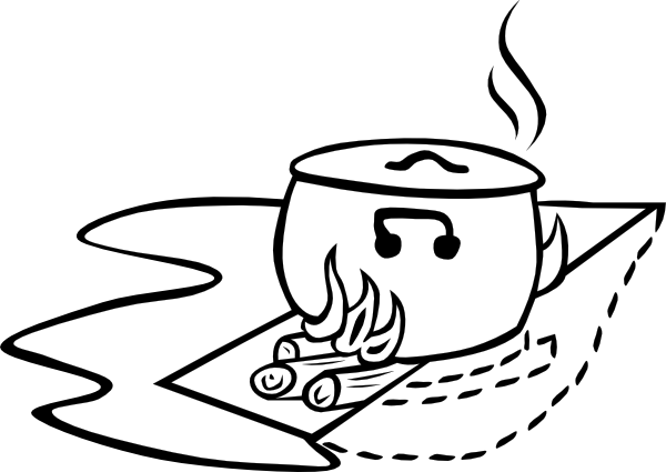 600x425 Black And White Campfire Clipart Clipart Panda