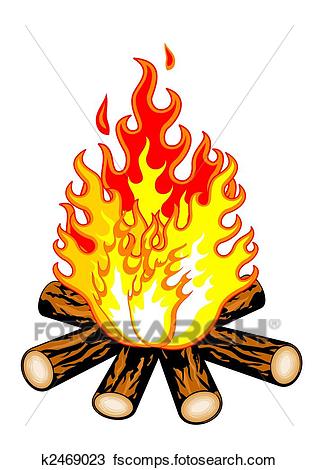 318x470 Drawing Of Camp Fire K2469023