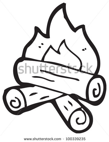 361x470 Cartoon Campfire