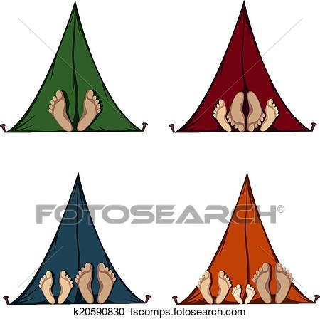 450x448 Clipart Of Funny Camping K20590830