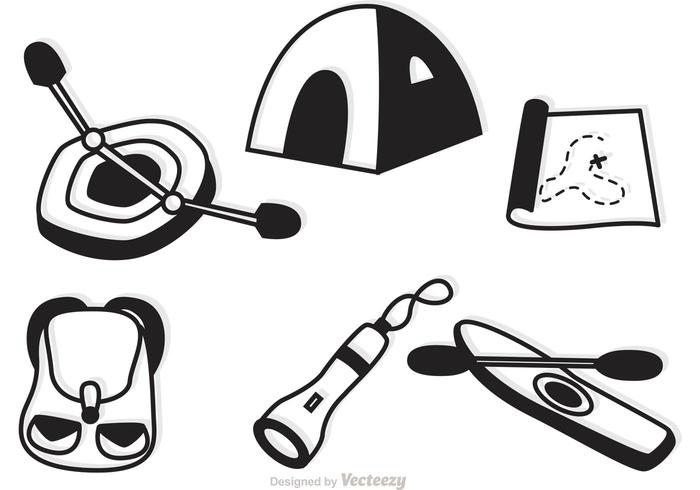 700x490 Camping And Recreation Icons Vector