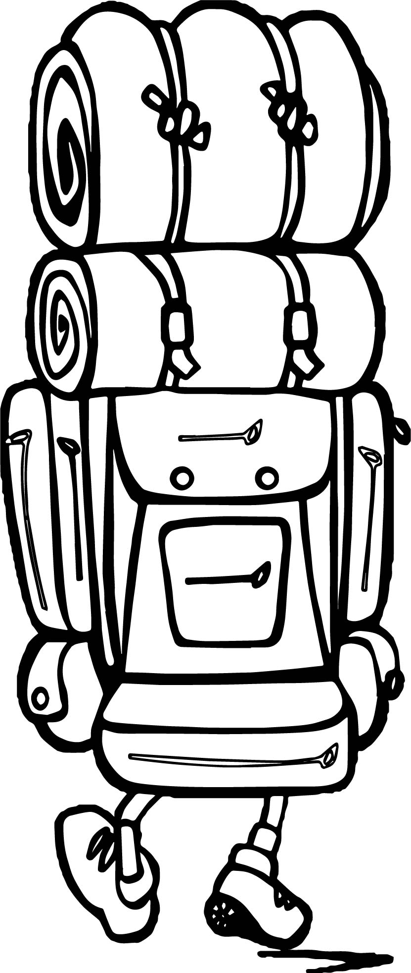 831x1963 Backpack Hi Camping Coloring Page Wecoloringpage
