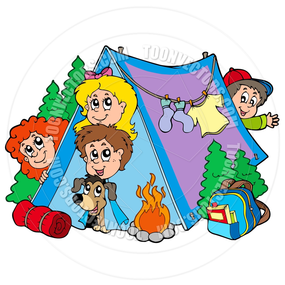 940x940 Silly Cartoon Camping Clipart