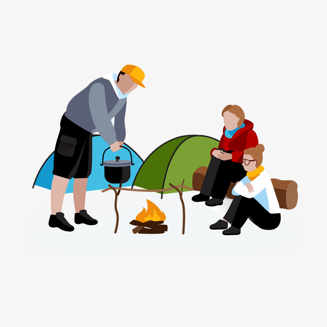 650x651 Wild Camping, Cartoon, Tent, Picnic Png Image For Free Download