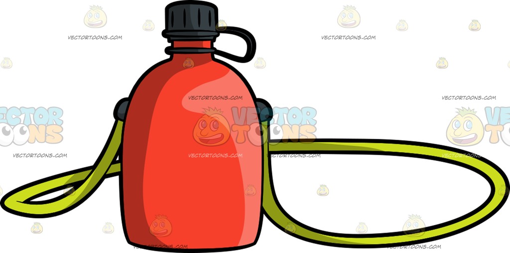 1024x509 Camping Water Flask Cartoon Clipart
