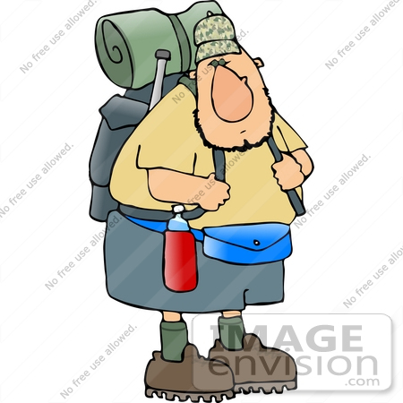 450x450 Hiker Man With Camping Gear Clipart