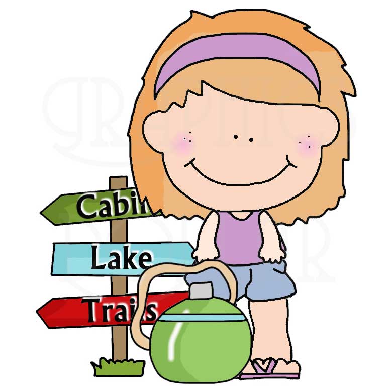 780x780 Happy Camping Kids Clip Art