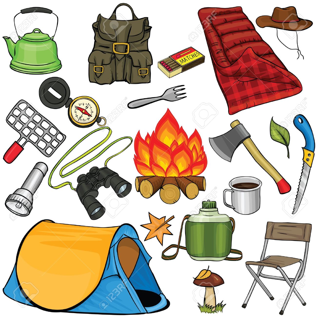 1300x1300 Camp Clipart Camping Gear