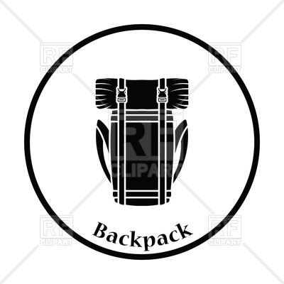 400x400 Camping Backpack Icon Royalty Free Vector Clip Art Image