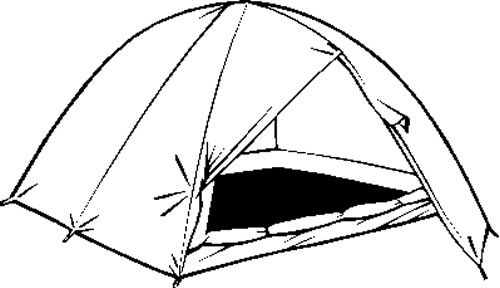 500x288 Free Clip Art Black And White Clipart Of A Tent