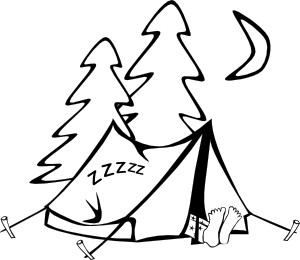 300x260 Sleeping In A Tent Clip Art