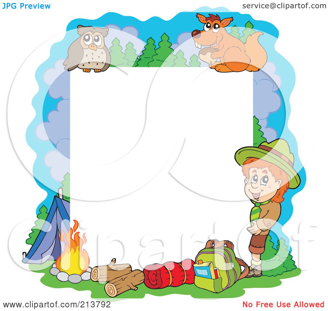 1080x1024 Royalty Free (Rf) Clipart Illustration Of A Camping And Outdoor