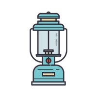 200x200 Camping Clipart Lamp