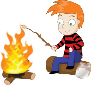 300x280 Camping Clipart Roasting Marshmallow