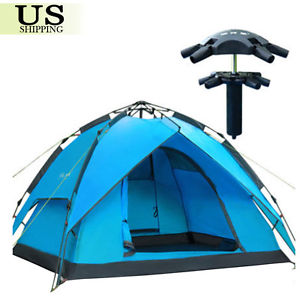 300x300 Hydraulic Rapid Self Pop Up Double Layer Camping Tent 3 4 Persons