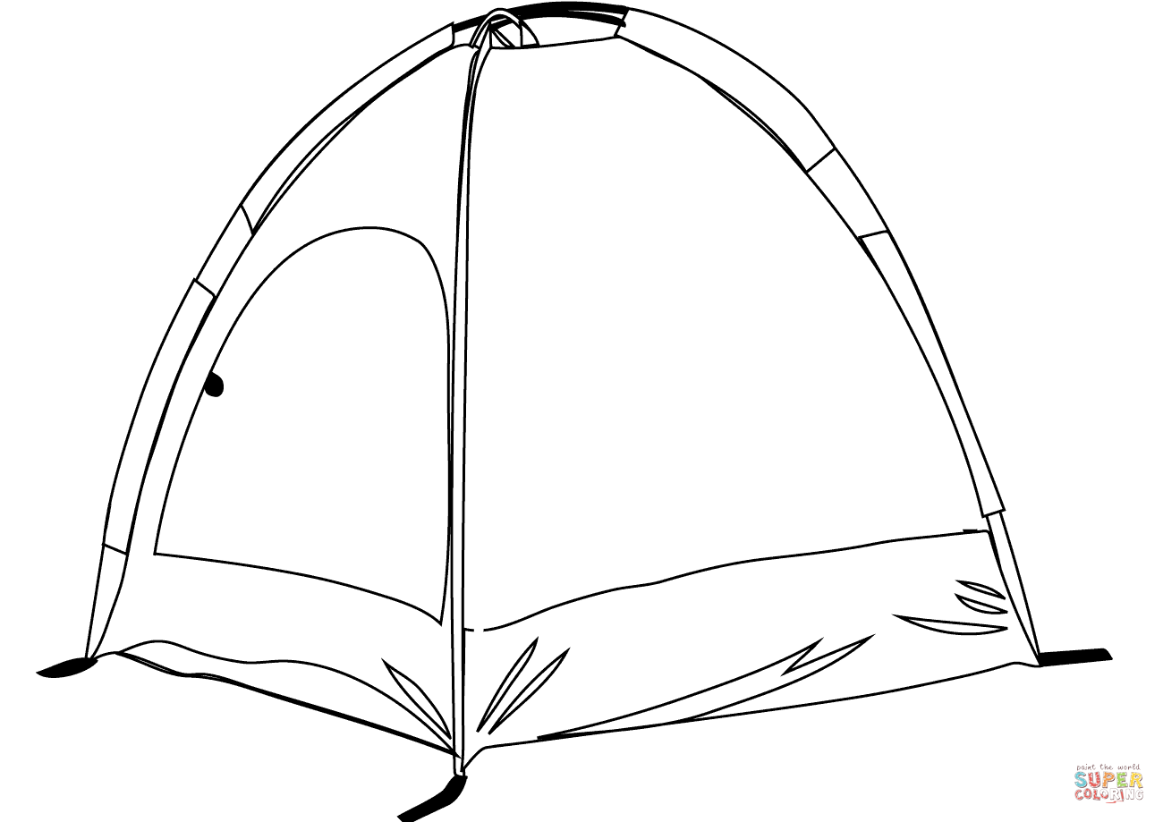 1300x919 Camping Tent Coloring Page Free Printable Coloring Pages