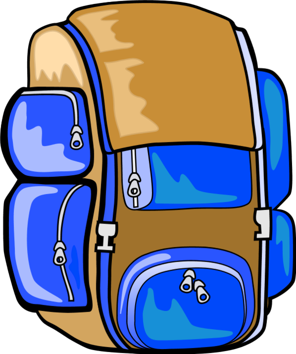 600x717 Hang Up Backpack Clipart