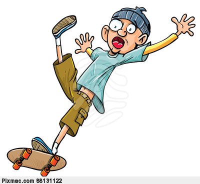 400x368 Skateboard Cartoon Clipart