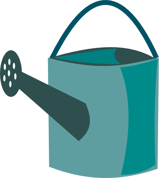534x599 Green Watering Can Clip Art