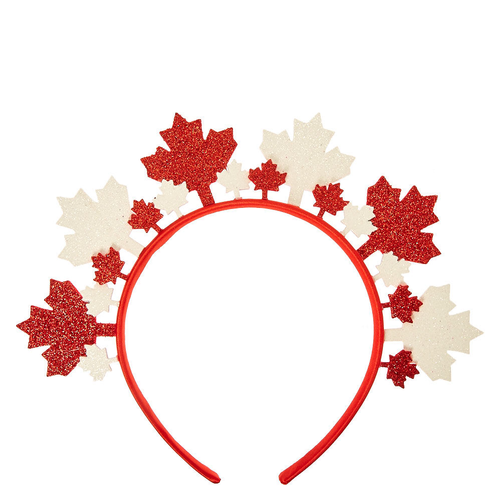 1000x1000 Glittery Canadian Maple Leaf Crown Headband Claire's Us