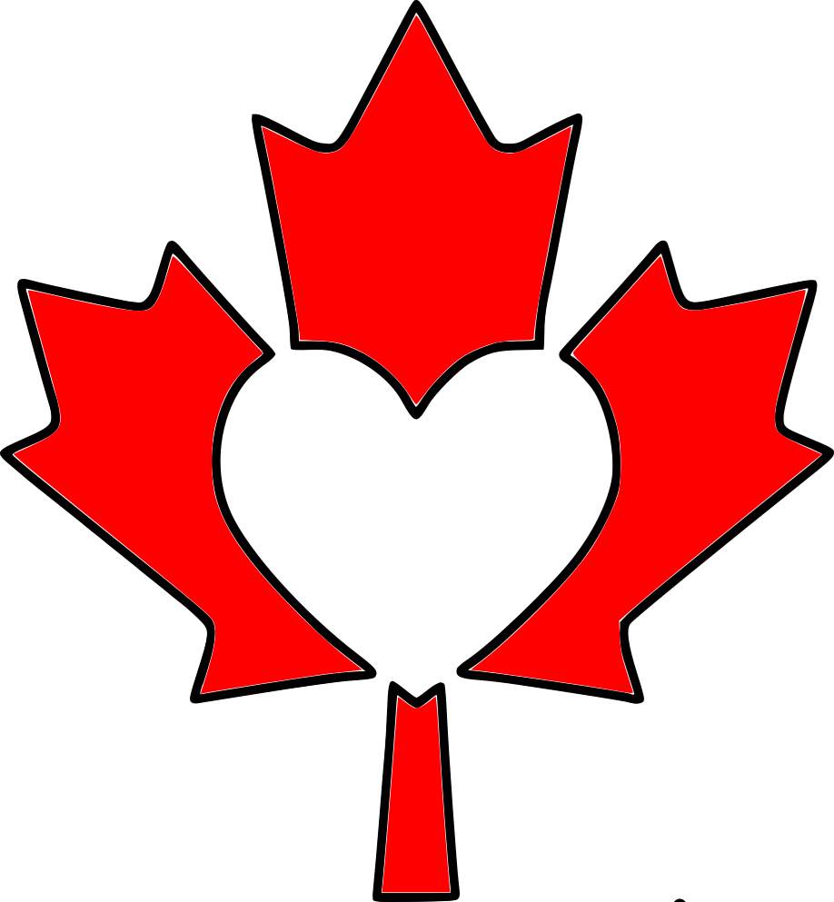 918x993 Canada Maple Leaf Heart Stencil