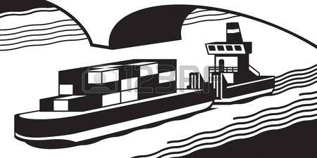 450x225 Tugboat Clipart Black And White