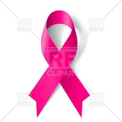 400x400 Breast Cancer Awareness Pink Ribbon On White Background Royalty