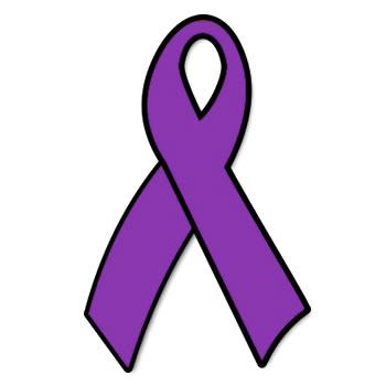 350x350 Purple Awareness Ribbon Clip Art