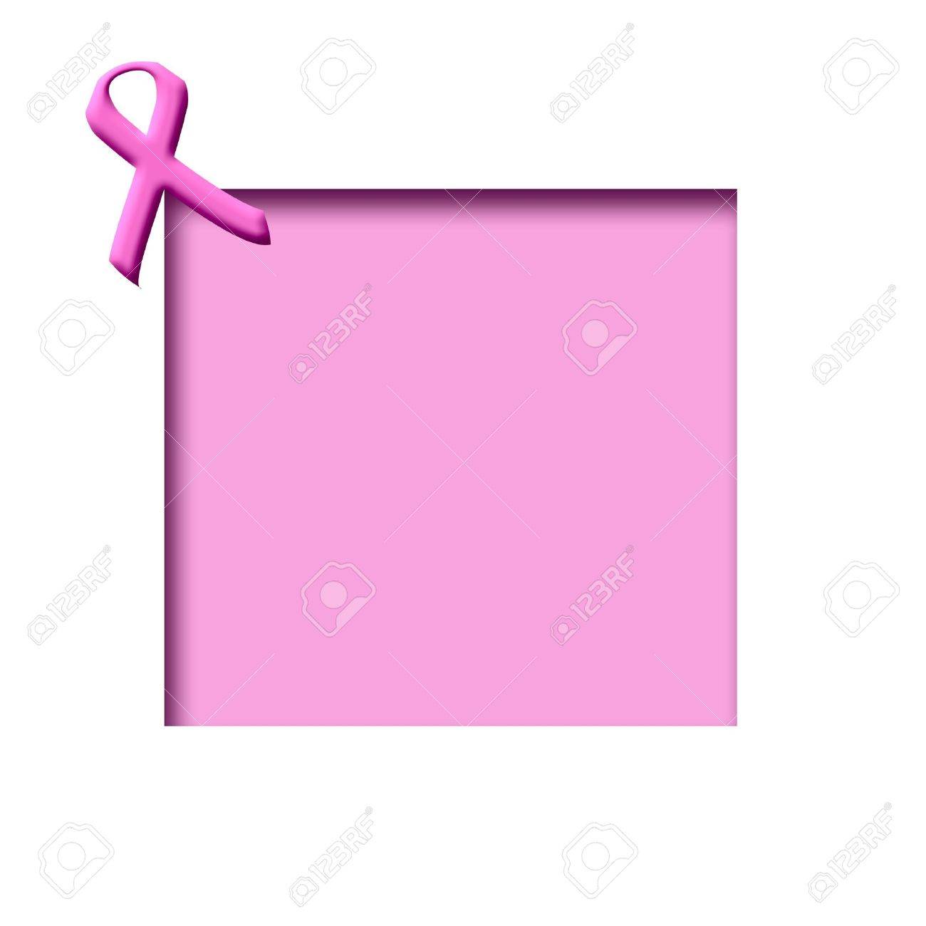 1300x1300 Breast Cancer Awareness Pink Ribbon On Cutout Frame Stock Photo