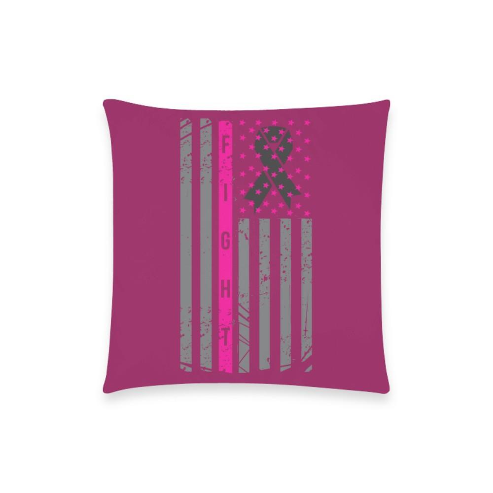 1000x1000 Vintage Usa Flag Fight V2 Breast Cancer Awareness Pink Ribbon