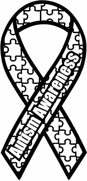 290x600 Autism Ribbon Clip Art