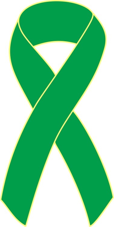 377x748 Green Cancer Ribbon Clipart