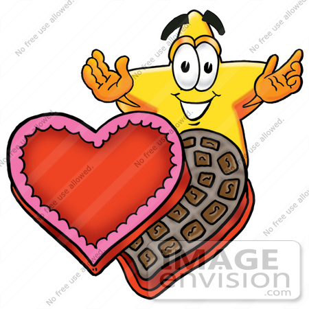 450x450 Clip Art Graphic Of A Yellow Star Cartoon Character With An Open