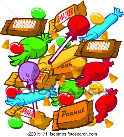 426x470 Clipart Of Candy K22315171