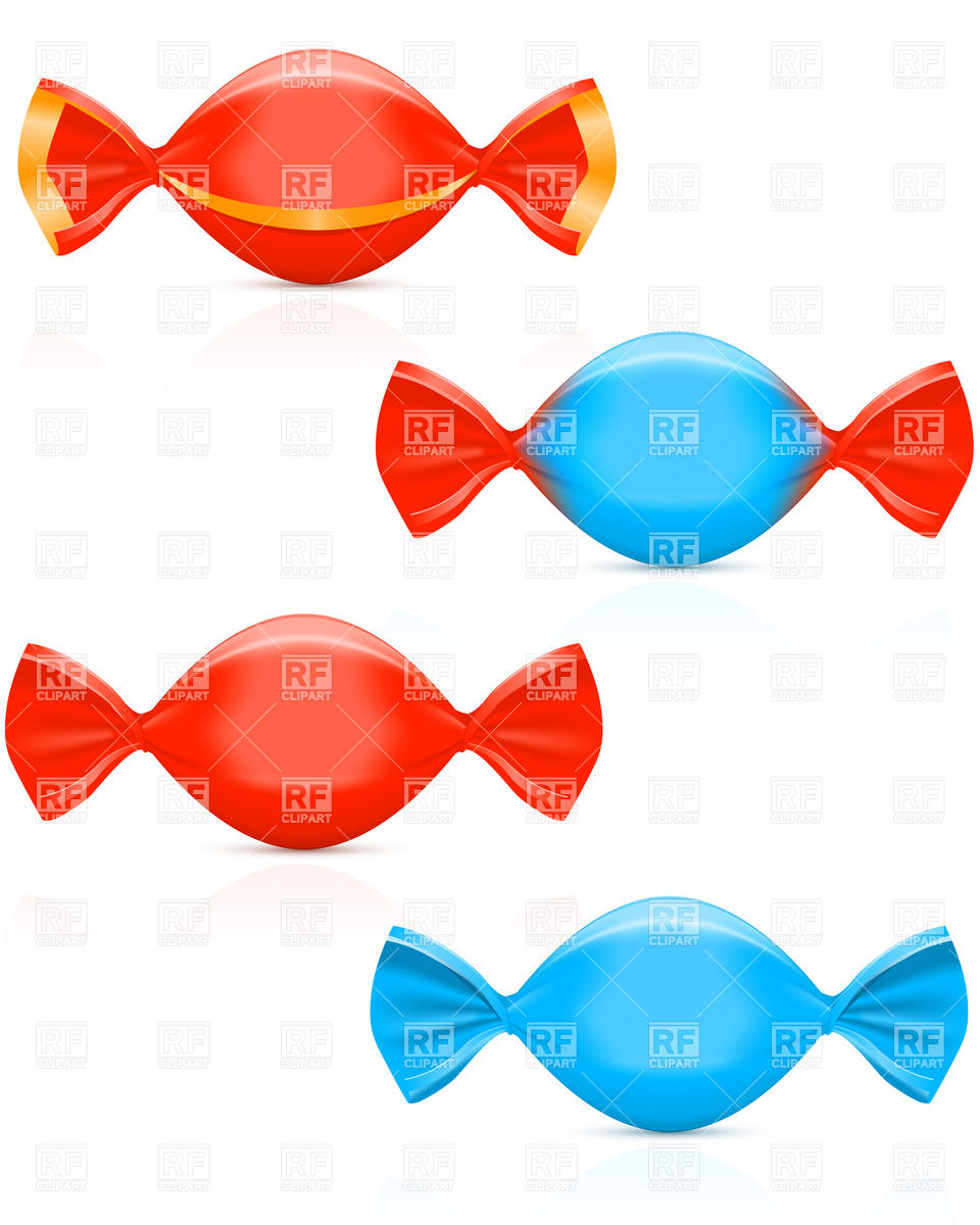 960x1200 Wrapped Candies Royalty Free Vector Clip Art Image