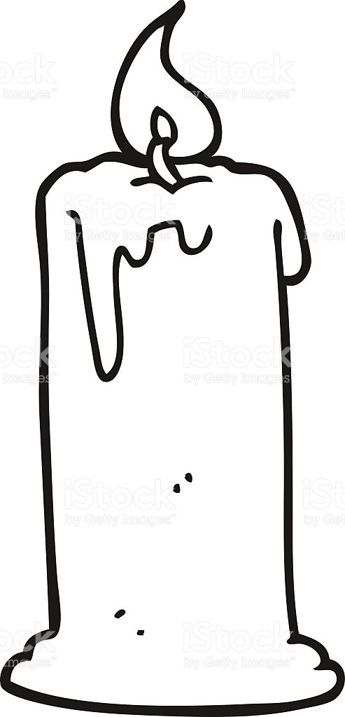 493x1024 Black Amp White Clipart Candle
