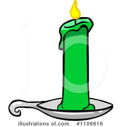 400x420 Christmas Candle Clipart